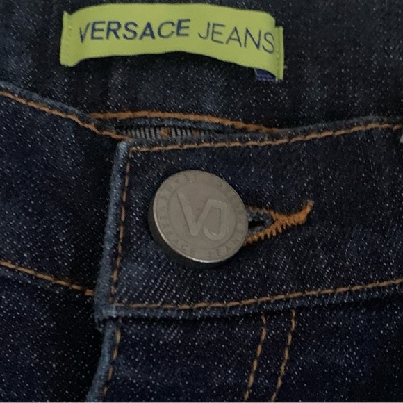 Versace Vintage Y2K Dark Wash Skinny Jeans - Picture 4 of 9